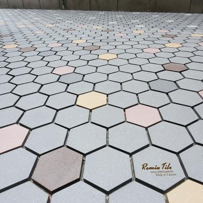 車道磚-窯燒花崗小六角-米莎