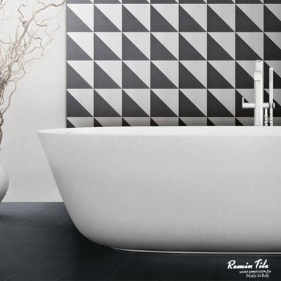 三角黑白花磚-姍姍