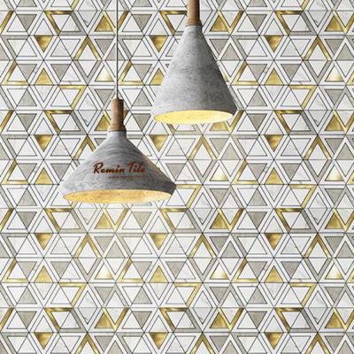 金銀三角馬賽克-銀角