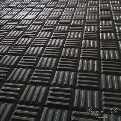 窯燒花崗方形車道磚-四紋