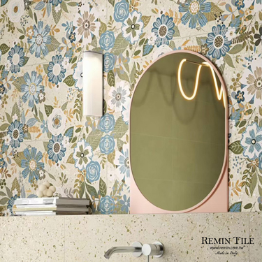 清水模磚-墨色花磚