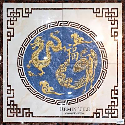 玄關磚 電梯磚-龍鳳呈祥拋晶磚