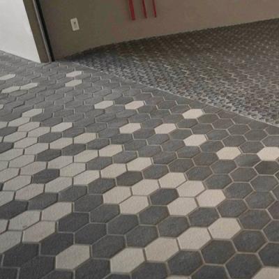防滑磚-六角車步道平面