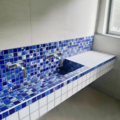 馬賽克花磚-青花瓷雪花窯燒