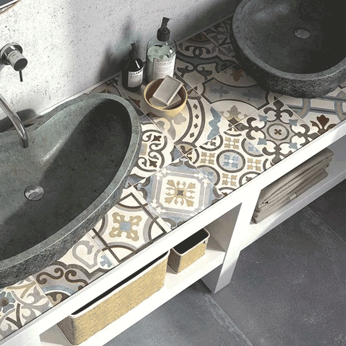 復古花磚-珍妮芙