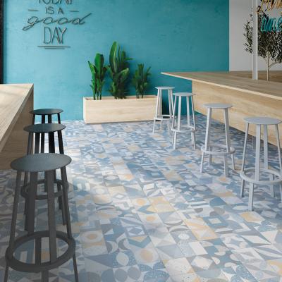 幾何水磨石花磚-香草綠意