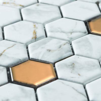 大理石紋六角馬賽克