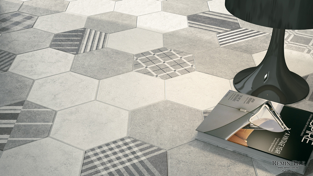 六角磚 幾何花磚六角磚 菱格紋六角磚 壁磚 地磚 台北門市 實磚展示