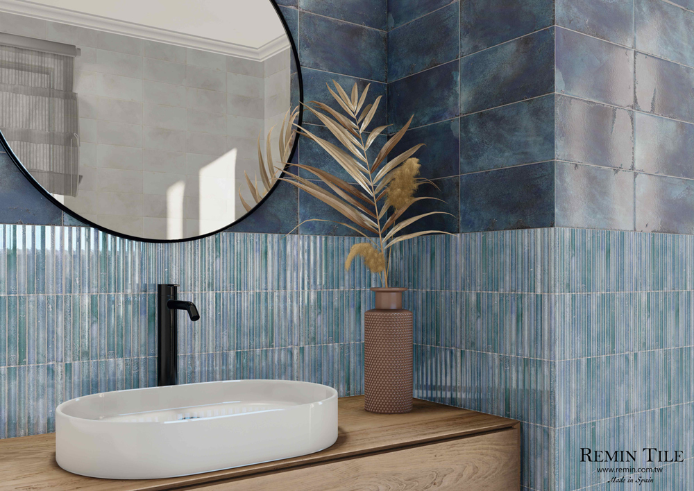 窯變馬賽克 琴鍵磚 台北門市 實磚展示