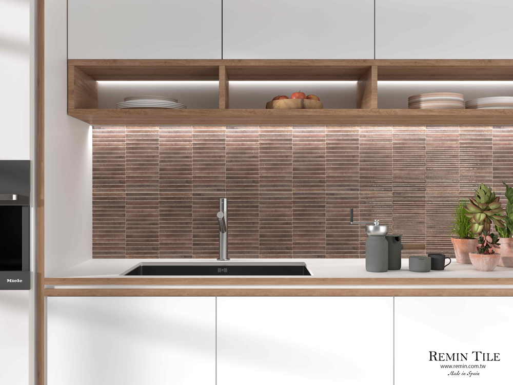 窯變馬賽克 琴鍵磚 台北門市 實磚展示