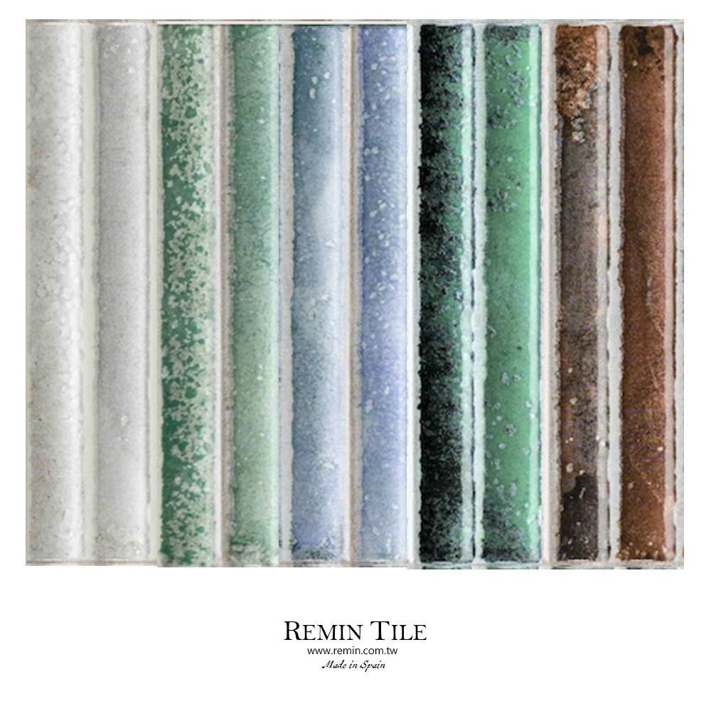 窯變馬賽克 琴鍵磚 台北門市 實磚展示