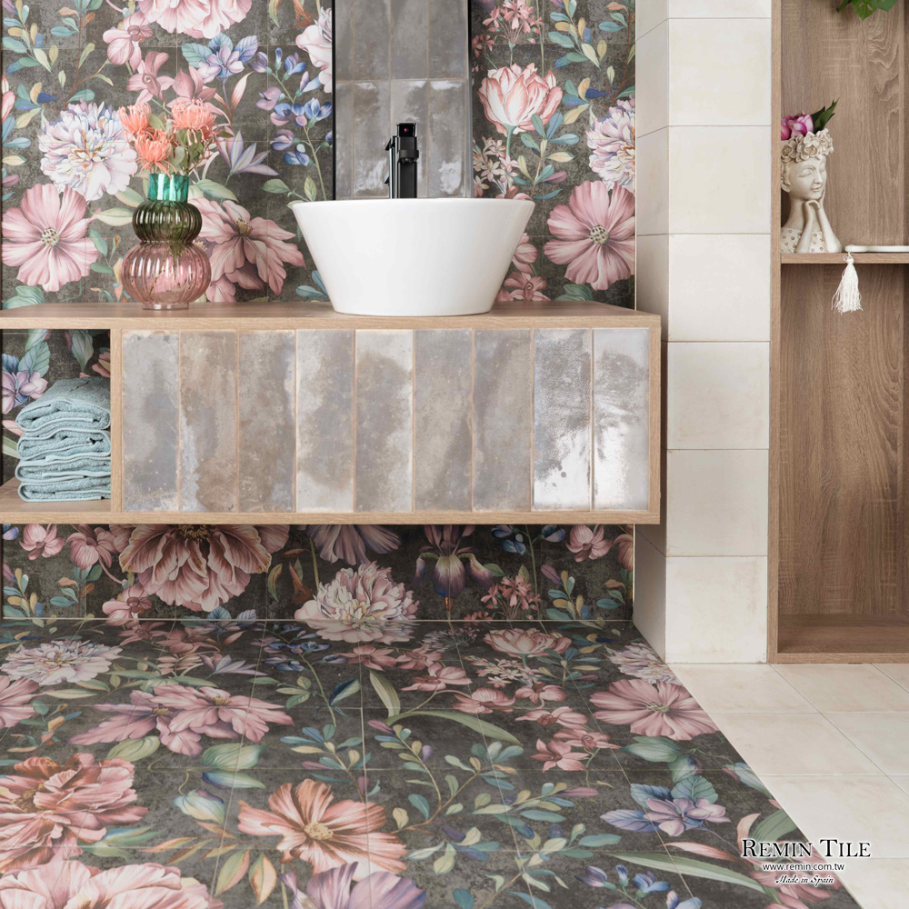 花磚 花草磚 地磚 壁磚 台北門市 實磚展示