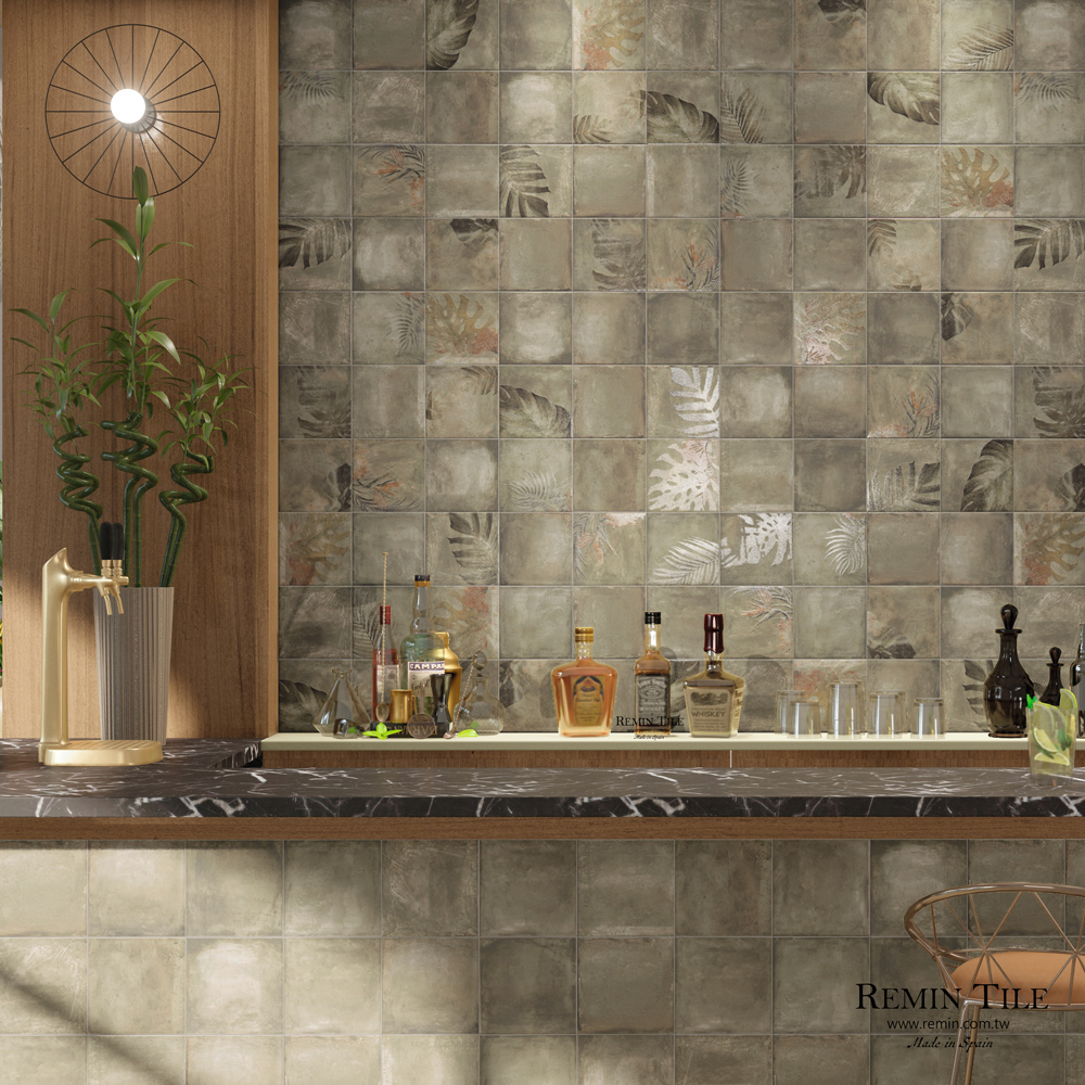 花磚 花草磚 熱帶植物磚 地磚 壁磚 台北門市 實磚展示