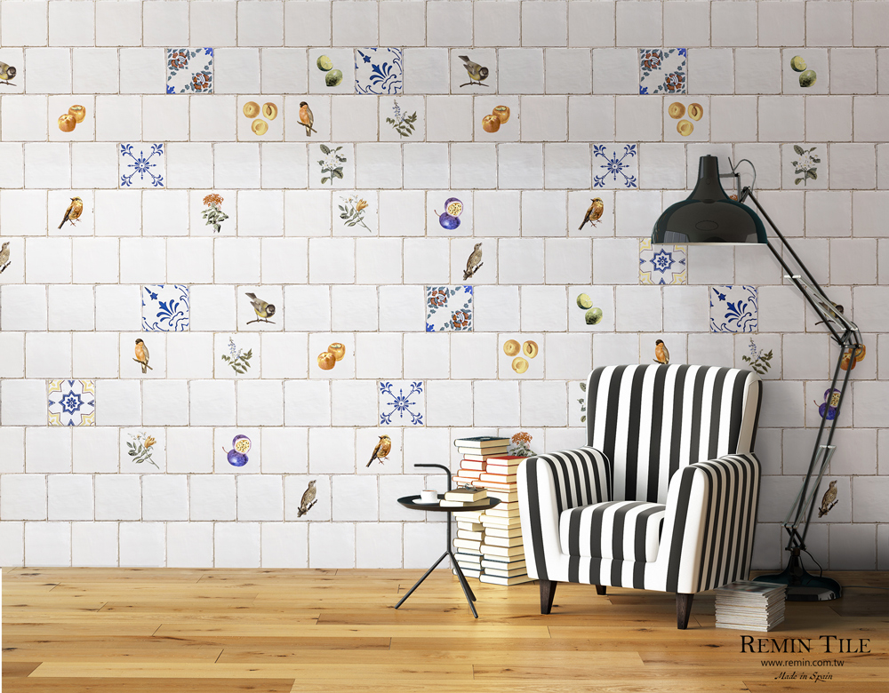 花磚 花草磚 水果磚 地磚 壁磚 台北門市 實磚展示