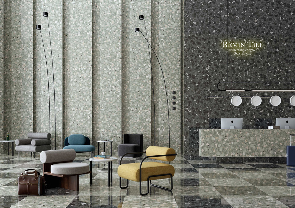 水磨石磚 磨石子磚 壁磚 地磚 台北門市 實磚展示