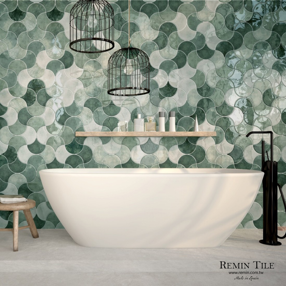 造型磚 魚鱗磚 地鐵磚 杏花磚 杏葉磚 防濺板 台北門市 實磚展示