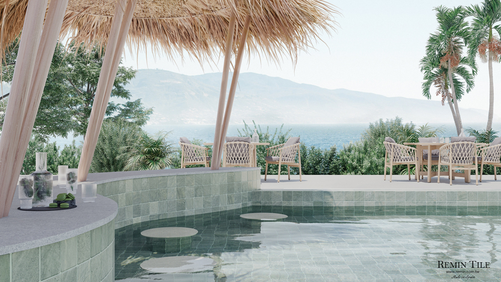 板岩磚 泳池磚 浴池磚