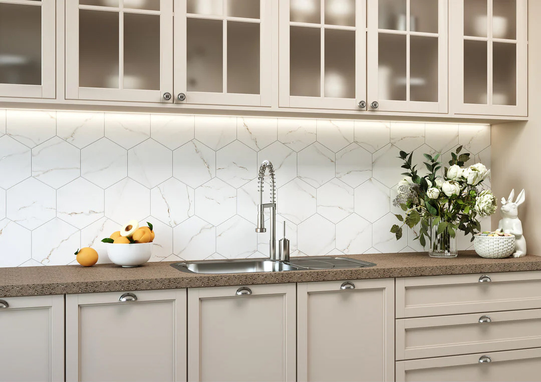 大理石紋六角磚