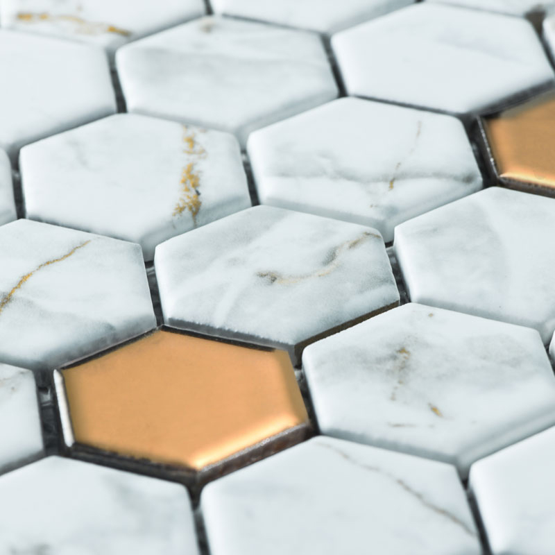 大理石紋六角馬賽克