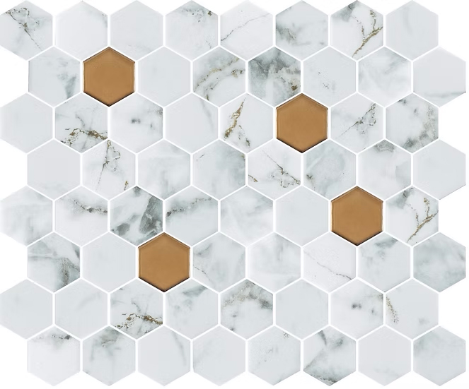大理石紋六角馬賽克