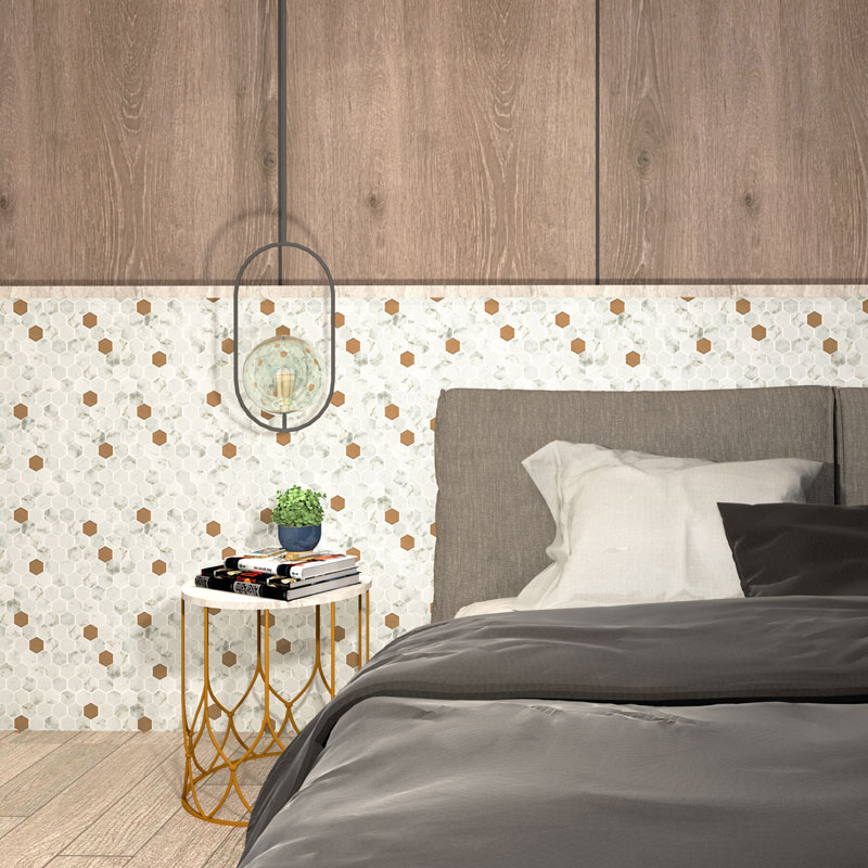 大理石紋六角馬賽克